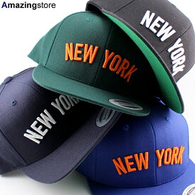 【あす楽対応 / 4色展開】 ニューヨーク 【NEW YORK ARCH LOGO SNAPBACK CAP】ユーポン フレックスフィット YUPOONG FLEXFIT [22_4_3 NYC BLACK NAVY ROYAL BLUE GREEN ]