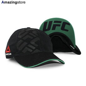 【男女兼用 あす楽】リーボック ストラップバック キャップ UFC 【ADJUSTABLE SLOUCH STRAPBACK CAP/BLACK-GREEN】 REEBOK ブラック [/BLK COLOR_BOTTOM 22_5_3UFC]