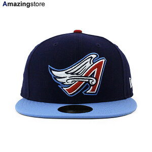 �j���[�G�� �L���b�v 59FIFTY �A�i�n�C�� �G���[���X MLB 1997 COOPERSTOWN FITTED CAP NAVY SKY BLUE NEW ERA ANAHEIM ANGELS �X�q �����Y ���f�B�[�X �l�C�r�[ �X�J�C�u���[ COLOR_BOTTOM BIG_SIZE TEAM-BASIC 25_10RE_1021