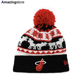 ニューエラ ニット ビーニー マイアミ ヒート 【NBA THE MOOSER KNIT BEANIE/BLACK】 NEW ERA MIAMI HEAT ブラック レッド ホワイト [/BLK 21_12_3NE]