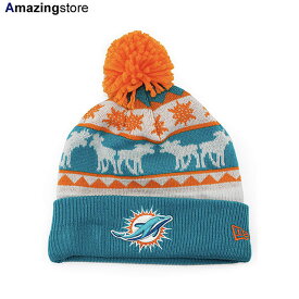 ニューエラ ニット ビーニー マイアミ ドルフィンズ 【NFL THE MOOSER KNIT BEANIE/AQUA】 NEW ERA MIAMI DOLPHINS アクア オレンジ ホワイト [/BLK 21_12_3NE]