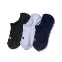 ニューエラ 靴下 SOCKS VERY SHORT 3PAIRS/BLACK NAVY WHITE NEW ERA ソックス ブラック ネイビー ホワイト for3000 紺 白 黒 23_5RE_ 23_6RE_0623