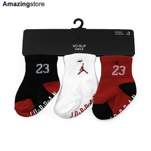 �y�q���p�z�W���[�_���u�����h �yINFANT AIR GRIPPER ANKLE SOCKS 3PACK/BLACK-WHITE-RED�z JORDAN BRAND �u���b�N ���b�h �z���C�g [/MULTI 22_7_2AJ]