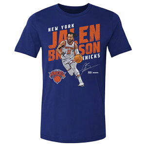 WFC u\f CO TVc j[[N jbNX 500LEVEL SLANT T-SHIRT BLUE NEW YORK KNICKS JALEN BRUNSON