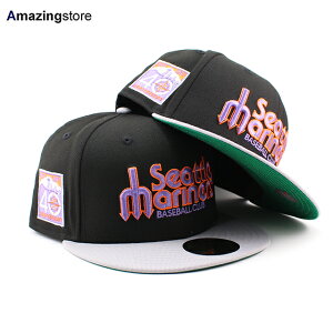 �j���[�G�� �L���b�v 59FIFTY �V�A�g�� �}���i�[�Y MLB 40TH ANNIVERSARY KELLY GREEN BOTTOM FITTED CAP BLACK GRAY NEW ERA SEATTLE MARINERS �X�q �����Y ���f�B�[�X �j�����p 25_2RE_0228