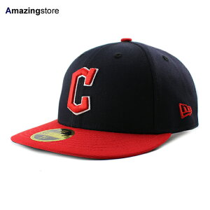j[G Lbv 59FIFTY N[uh K[fBAY MLB ON-FIELD AUTHENTIC HOME LC LOW-CROWN FITTED CAP LP NAVY RED CLEVELAND GUARDIANS