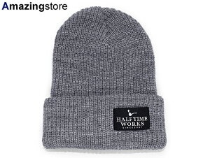 HALFTIME WORKS �yNAME TAG KNIT BEANIE/GREY�z �n�[�t�^�C�����[�N�X �j�b�g�X �r�[�j�[ [�j�b�g�X �X�q cap �L���b�v �����Y ���f�B�[�X 17_9_3KNIT17_9RE]