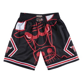 【代引不可】シカゴ ブルズ バスケショーツ【BIG FACE SHORTS/BLACK】ミッチェルアンドネス [20_5_4 MICHEAL JORDAN CHICAGO BULLS MITCHELL&NESS NBA 1996NBA FINALS]