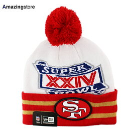 ニューエラ ニット ビーニー サンフランシスコ 49ERS NFL SUPER BOWL XXIV KNIT BEANIE WHITE NEW ERA SAN FRANCISCO 49ERS 帽子 メンズ レディース 男女兼用 ゴールド 24_2_HL