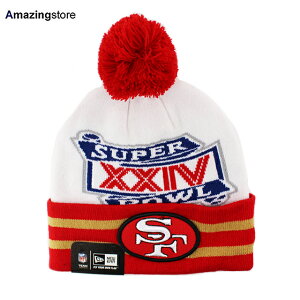�j���[�G�� �j�b�g �r�[�j�[ �T���t�����V�X�R 49ERS NFL SUPER BOWL XXIV KNIT BEANIE WHITE NEW ERA SAN FRANCISCO 49ERS �X�q �����Y ���f�B�[�X �j�����p �S�[���h 24_2_HL