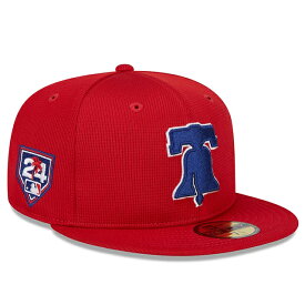 ニューエラ キャップ 海外取寄 59FIFTY フィラデルフィア フィリーズ 2024 MLB SPRING TRANING FITTED CAP RED NEW ERA PHILADELPHIA PHILLIES