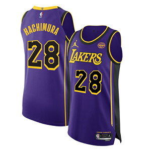 ۃf CO iCL XeCggjtH[ T[X CJ[Y NBA STAtEMENT AUTHENTIC JERSEY PURPLE NIKE LOS ANGELES LAKERS RUI HACHIMURA
