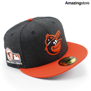 ニューエラ キャップ 59FIFTY ボルチモア オリオールズ MLB THIRD WORLD SERIES GAME FITTED CAP HEATHER BLACK-ORANGE NEW ERA BALTIMORE ORIOLES COOPERSTOWN COLLECTION 帽子 メンズ レディース 男女兼用 ブラック /BLK 25_2RE_25_3