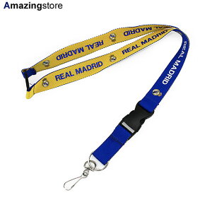 �������[�h ���A�� �}�h���[�h FC REAL MADRID SOCCER LANYARD BLUE YELLOW �u���[ �C�G���[