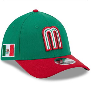 �j���[�G�� �L���b�v 39THIRTY M-CROWN WBC ���L�V�R 2026 WORLD BASEBALL CLASSIC CLASSIC FLEX FIT CAP GREEN RED NEW ERA MEXICO �l�C�r�[ ���b�h 26_1