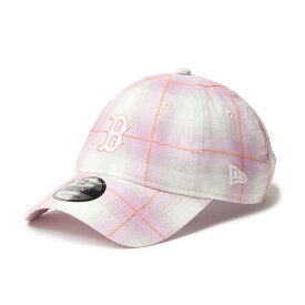 ニューエラ キャップ 9TWENTY ボストン レッドソックス MLB OMBRE PLAID STRAPBACK CAP PINK NEW ERA BOSTON RED SOX オンブレチェック 野球帽 野球 秋冬
