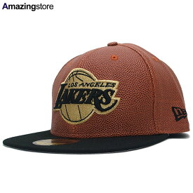 DEADSTOCK ューエラ キャップ 59FIFTY ロサンゼルス レイカーズ BASKET-BALLIN FITTED CAP BROWN-BACLK-GOLD NEW ERA LOS ANGELES LAKERS デッドストック