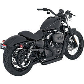 【18001935】 VANCE＆HINES ショートショット スタッガード ブラック ハーレーパーツ