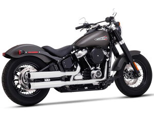 RINEHART FATBOB 4.5インチ スリップオンマフラー クローム/CLASSICクロームエンド 2018年以降FLFB/S、FLSL、FXBB/S、FXBR/S、FXLR/S/ST、FXST