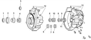 �N�����N�P�[�X �R���|�[�l���g �V���x���w�b�h�p �y1�z�F24037-70/Sprocket shaft spacer .210�h