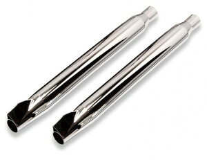 MOTOR STAGE スリップオンマフラー ブラスグライド :グライドフィッシュテール/クローム 1984〜19年ソフテイルでMOTOR STAGE 2in2左右独立タイプエキパイ装着車