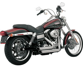 【18002599】 VANCE＆HINES ショートショット スタッガード クローム：2012〜17年ダイナモデルに適合 (但しFLDは除く)/PCX搭載 ※1