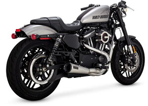 VANCE&HINES ステンレス UPSWEEP 2in1マフラー:2004〜22年スポーツスター/PCX搭載