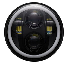 【20012483】 5-3/4” LED HALO ヘッドライト：スポーツスター、ダイナ、FXソフテイル、V-RODモデルで5-3/4インチヘッドライトに適合/ブラック
