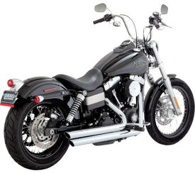 【18002639】 VANCE＆HINES ビッグショット スタッガード クローム　2006～17年ダイナモデル