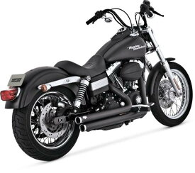 【18002640】 VANCE＆HINES ビッグショット スタッガード ブラック　2006～17年ダイナモデル