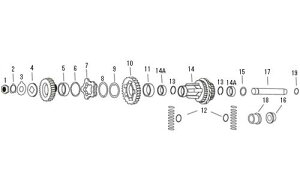 4���~�b�V���� �J�E���^�[�V���t�g���R���|�[�l���g �y14�z:Stock cluster gear L76-86