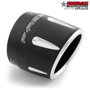 4.5�C���` COMBAT FLUTED (2-STEP) �G���h�L���b�v SCULPTED BLACK FREEDOM PERFORMANCE EXHAUST 4.5�C���` �X���b�v�I���}�t���[�p