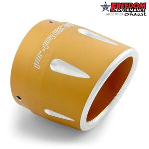 4.5�C���` COMBAT FLUTED (2-STEP) �G���h�L���b�v SCULPTED GOLD FREEDOM PERFORMANCE EXHAUST 4.5�C���` �X���b�v�I���}�t���[�p