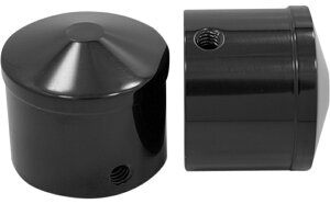 AIR CUSHION フロントアクスルナットカバー:2008〜17年ダイナ、2007〜17年ソフテイル、2008〜25年ツーリング、2015〜20年XG/ブラック