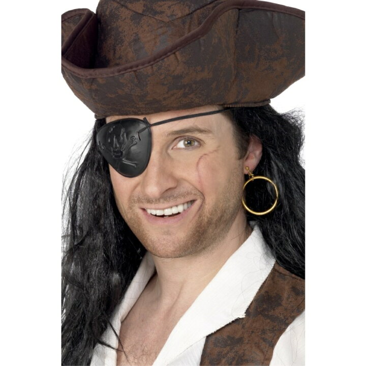 楽天市場 眼帯 イヤリング 黒 海賊風 大人男性用 Pirate Eyepatch And Earring コスプレ アメリカンコスチューム楽天市場店