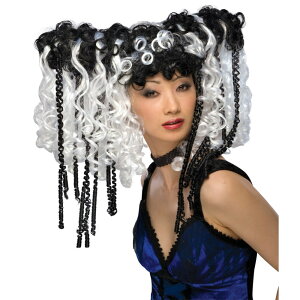 ubNAzCg ~fBA EBbOA lp CURLY LOCKS WIG- WHITE RXv