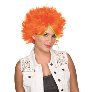 �I�����W�A�C�G���[ �~�f�B�A�� �E�B�b�O�A���� ��l�p 80'S POP WIG- ORANGE �R�X�v��