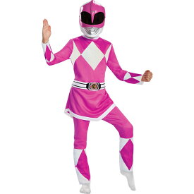 パワーレンジャー コスチューム ピンク 戦隊ヒーロー 子供女性用 Deluxe コスプレ衣装 Mighty Morphin
