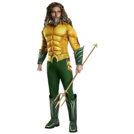 アクアマン 衣装、コスチュームwithウィッグ＆ヒゲ セット 大人男性用 DELUXE コスプレ