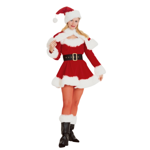サンタクロース 衣装、コスチューム 大人女性用 長袖 羽織りもの ブーツカバー SEXY MISS コスプレ
