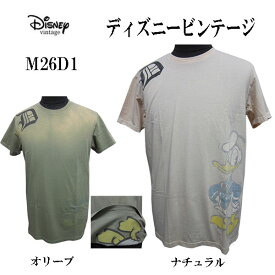 ディズニー ヴィンテージ DISNEY VINTAGE メンズ Tシャツ M26D1 ドナルドダック ドナルド アニメ キャラクター ミッキー ミッキーマウス 全国送料無料