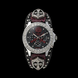 ヴォルテージ VOLTAGE 腕時計 VO-013SIX-02BR SENTINEL 9 レザーベルト スカル クロノグラフ スワロフスキー バイカー ロック 送料無料