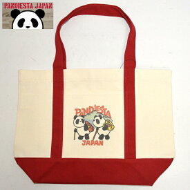 パンディエスタ ジャパン 523867 PDJ トートバッグ レッド色 鞄 熊猫謹製 PANDIESTA JAPAN メンズ 送料無料