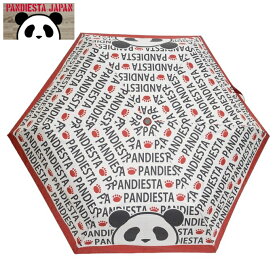パンディエスタ ジャパン 554041 折りたたみ傘 晴雨兼用 UVコート 傘 ロゴ柄 遮光 パンダ 熊猫 帽子 PANDIESTA JAPAN メンズ 送料無料