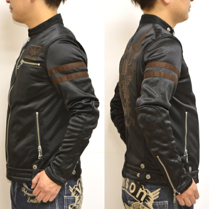 楽天市場】当店別注 VANSON バンソン ABV-307 ブラックC色 