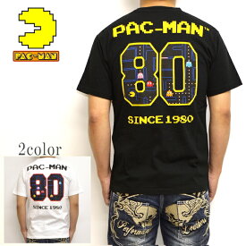 パックマン PAC-MAN PCM-05 80 半袖 Tシャツ ドットアーケード ファミコン 昭和 ナムコ ゲーム メンズ 送料無料