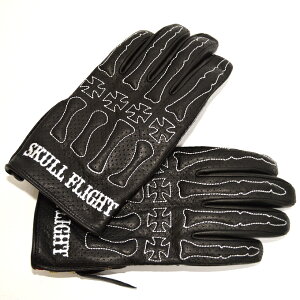 SKULL FLIGHT XJtCg p`ObV I[U[O[u ubN×zCg BONE GLOVE {[O[u 