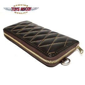 トイズマッコイ TOYS McCOY TMA1715 レザーキルティング ロングウォレット ブラウン色 LEATHER QUILTED LONG WALLET 送料無料