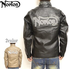 ノートン Norton 服 アパレル 223N1702 ライダースジャケット ライナー付き袖ラインPU バイク ゴルフ メンズ アウター 送料無料