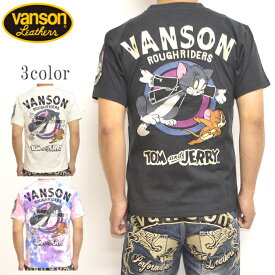 バンソン VANSON TOM and JERRY TJV-2218 半袖Tシャツ 天竺半袖TEE トム＆ジェリー トップス メンズ 送料無料